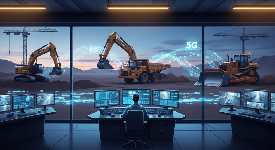 NTT×大成建設、IOWN APNで異なるメーカーの重機3台を1人で遠隔制御