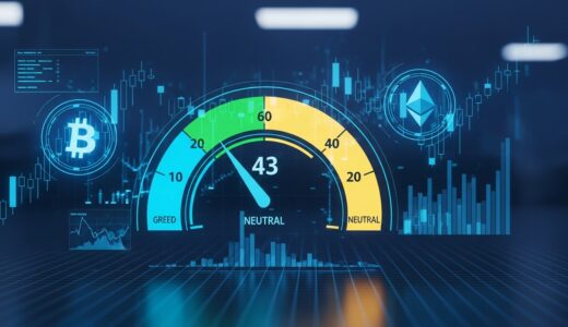 Crypto Fear & Greed Indexが17ポイント急落で43に──「貪欲」から「中立」へ、市場心理の警戒シグナル