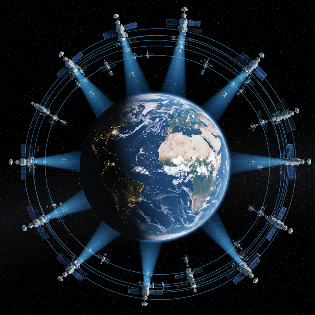 衛星メガコンステレーション新技術：35分で地球全体を観測可能に — 中国・米国の研究チームが革新的設計を発表