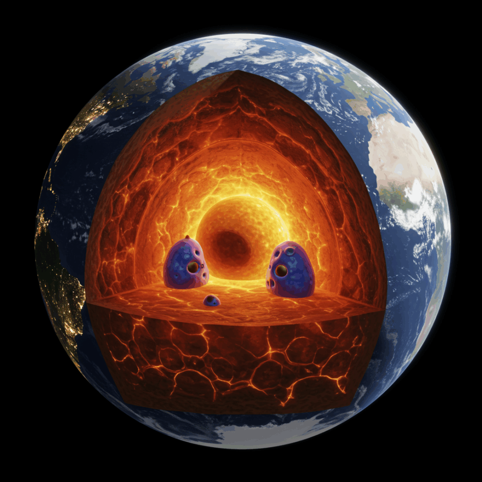 Caltech研究チーム、地球マントル深部に「失われた惑星テイア」の痕跡を発見 ― 45億年前の衝突が今も地球内部に