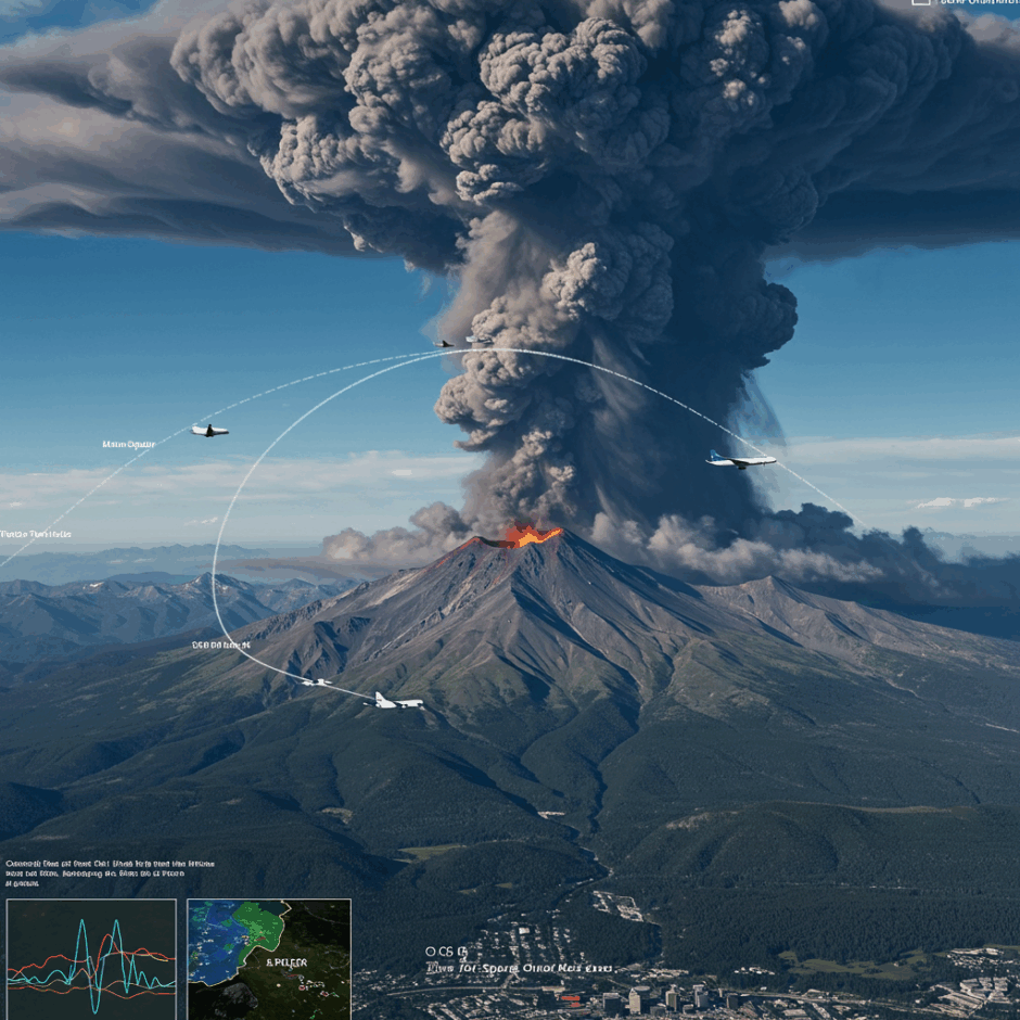 マウント・スパー火山の活動活発化 — 最大50,000フィートの灰雲が航空網に与える潜在的影響と最新監視技術