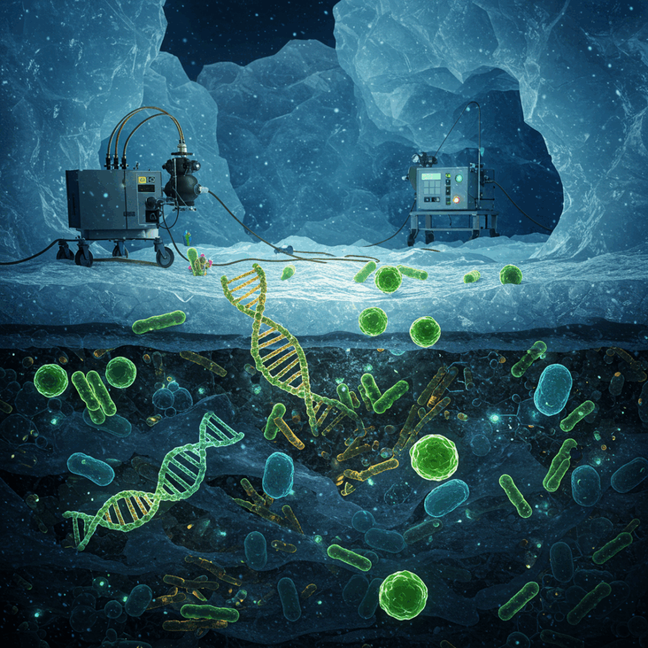 南極の氷の下で微生物の隠された世界を発見｜GFZ研究チームが2,829種の未知の生命体を確認、極限環境での共生メカニズムを解明