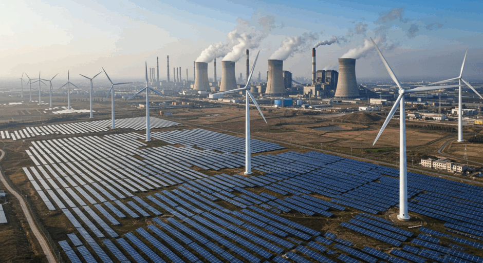 中国が世界初の快挙：炭素排出量1.6％減少を達成、太陽光・風力発電が石炭火力を逆転