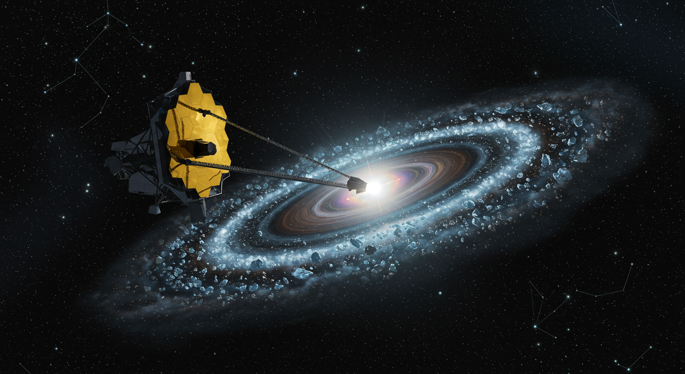ジェームズ・ウェッブ宇宙望遠鏡が太陽系外で初の水氷検出 - HD 181327恒星系で生命の起源に迫る発見