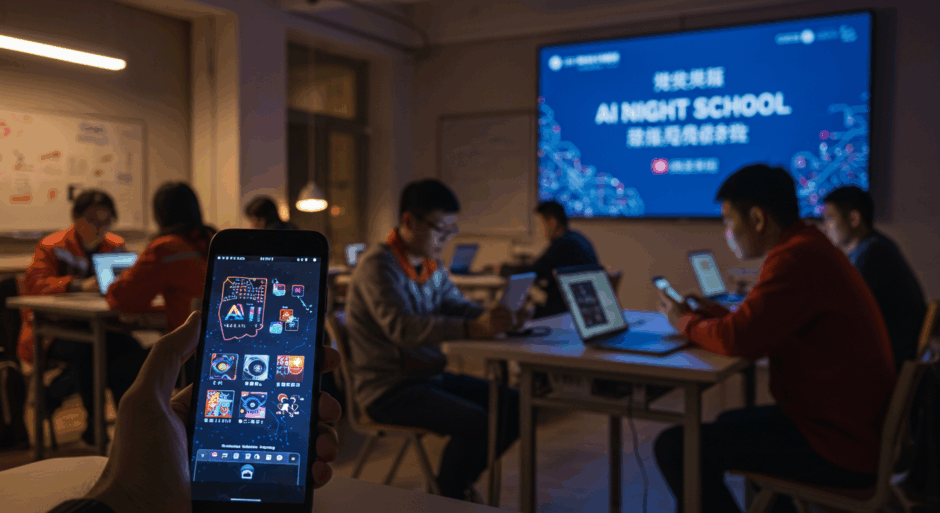 中国でAI夜間学校が急拡大、配達員から会社員まで副収入月2,000元を実現