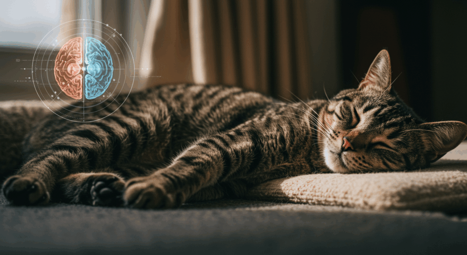 猫が左を下にして眠るのは生存戦略!?｜進化的適応による危険回避メカニズム