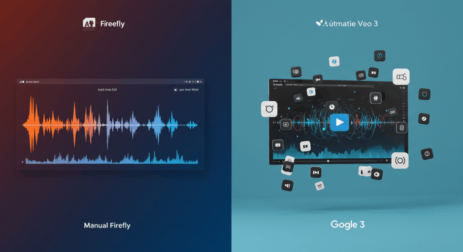 Adobe Firefly音声生成ベータ版リリース　Google Veo 3と価格・機能を比較