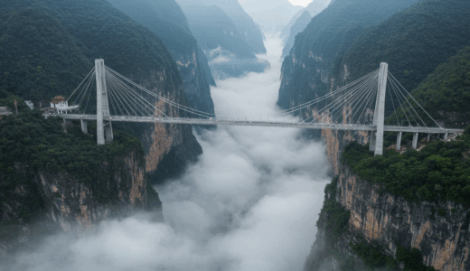 世界最高の橋「花江大峡谷橋」が2025年開通｜エッフェル塔の2倍の高さ、山を切り裂いた中国の挑戦