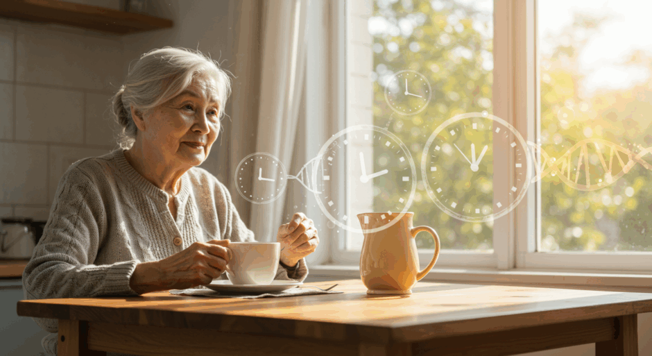 Nature発表の衝撃研究｜高齢者の朝食時間が寿命を左右する理由とは？遺伝子解析で判明