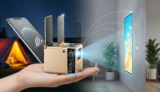 CES受賞の折りたたみプロジェクター「Aurzen ZIP」、手のひらサイズで縦型コンテンツに対応