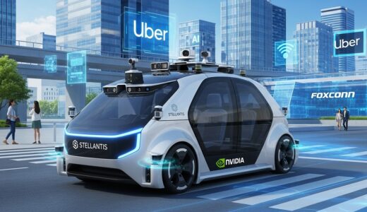 Stellantis・NVIDIA・Uber・Foxconnが協業、2028年にロボタクシー5,000台展開へ