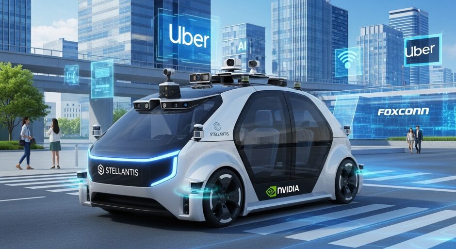Stellantis・NVIDIA・Uber・Foxconnが協業、2028年にロボタクシー5,000台展開へ