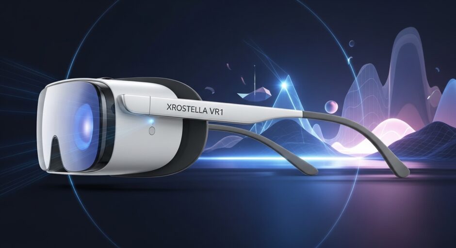 シャープが約198gのメガネ型VRグラス「Xrostella VR1」を発表、日常利用を実現