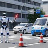 VOLLMONT、ヒューマノイド連携の交通誘導システム発表―警備業界の人手不足解決へ