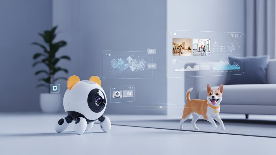 フロンティアエックス、ペット追跡ロボット「ヴェックス」をCES 2026で発表。AI編集で日常を物語に変換