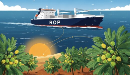ジャトロファ由来SVO混合燃料、日本の海へ——栗林商船がRORO船で国内初の実航路実証試験