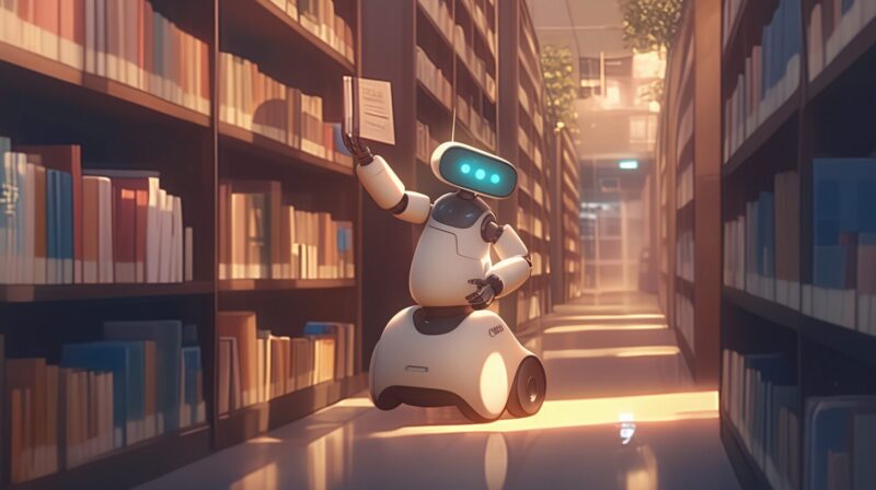 ビブリオテカ社「Romi」——大阪工業大学で1カ月限定、蔵書検索と書架案内をつなぐ図書館ロボット